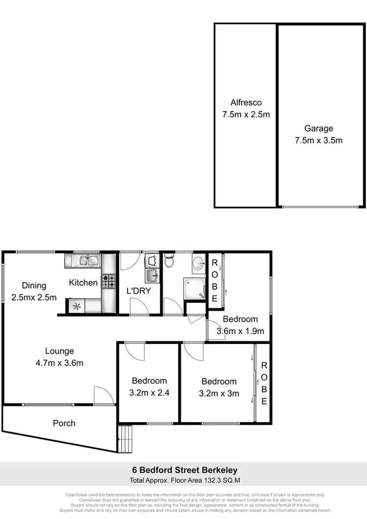 Floorplan of Homely house listing, 6 Bedford Street, Berkeley NSW 2506