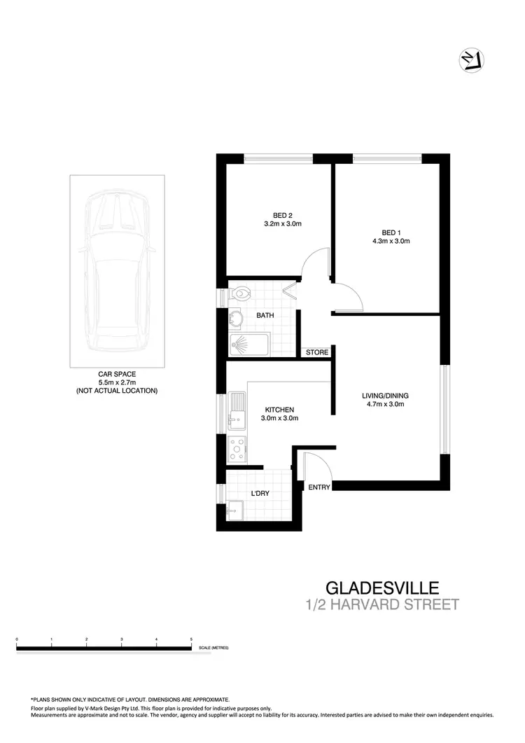 Floorplan of Homely apartment listing, 1/2 Harvard Street, Gladesville NSW 2111