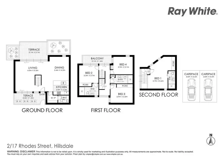 Floorplan of Homely townhouse listing, Townhouse 2/17 Rhodes Street, Hillsdale NSW 2036