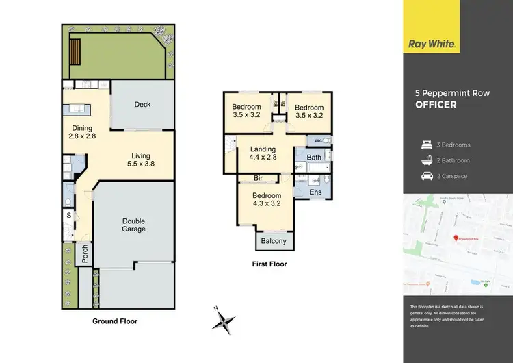 Floorplan of Homely house listing, 5 Peppermint Row, Officer VIC 3809