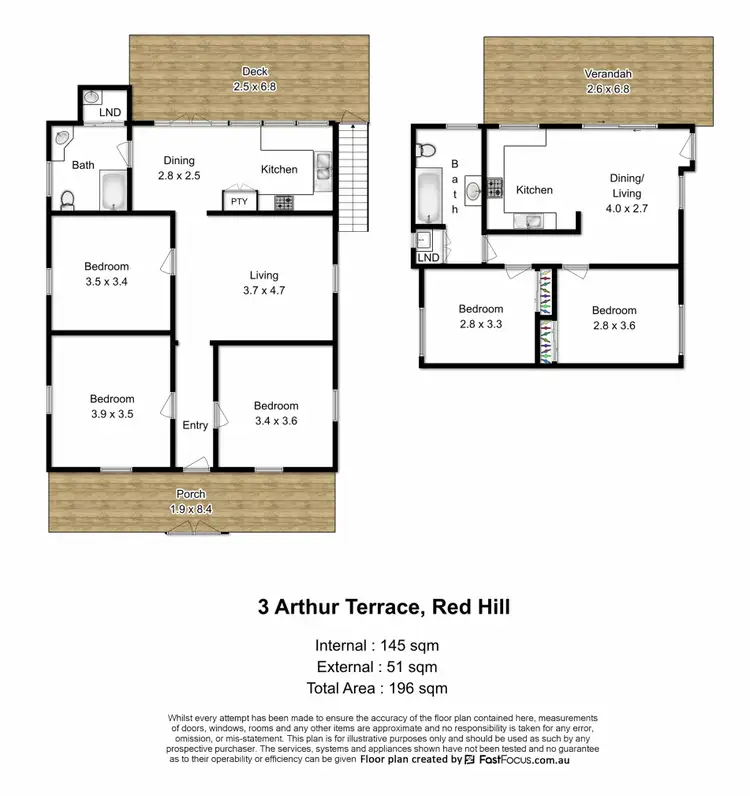 Floorplan of Homely house listing, 3 Arthur Terrace, Red Hill QLD 4059