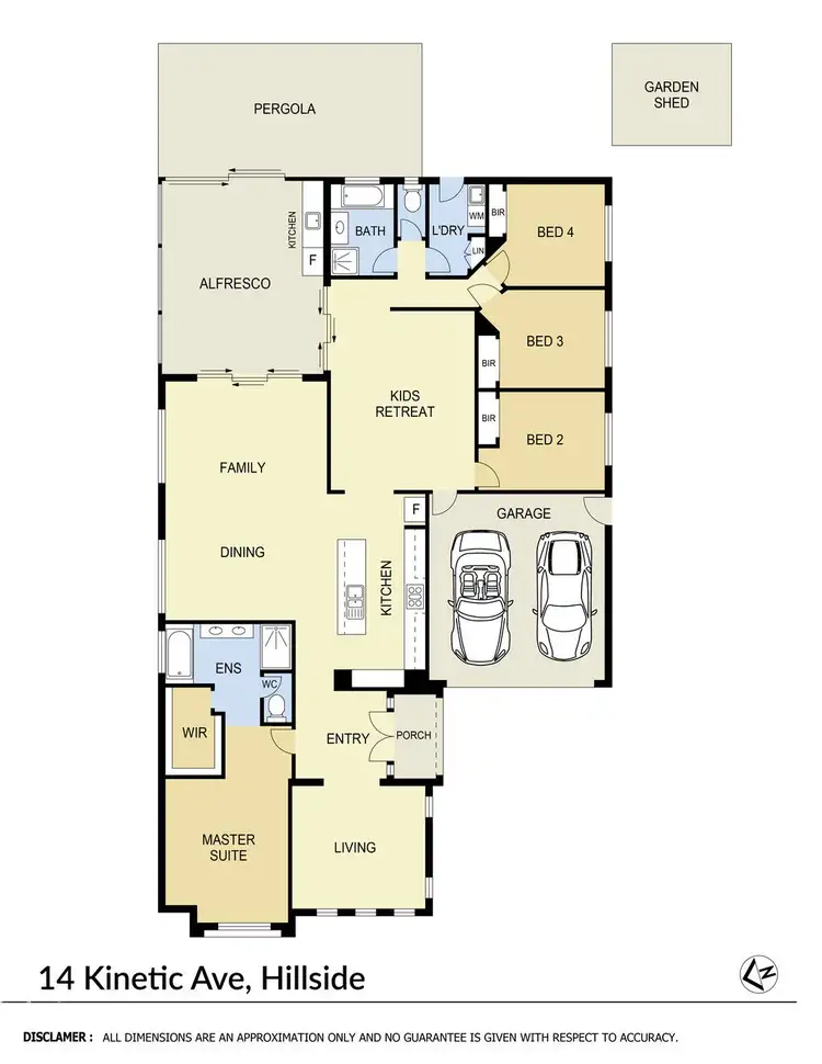 Floorplan of Homely house listing, 14 Kinetic Avenue, Hillside VIC 3037