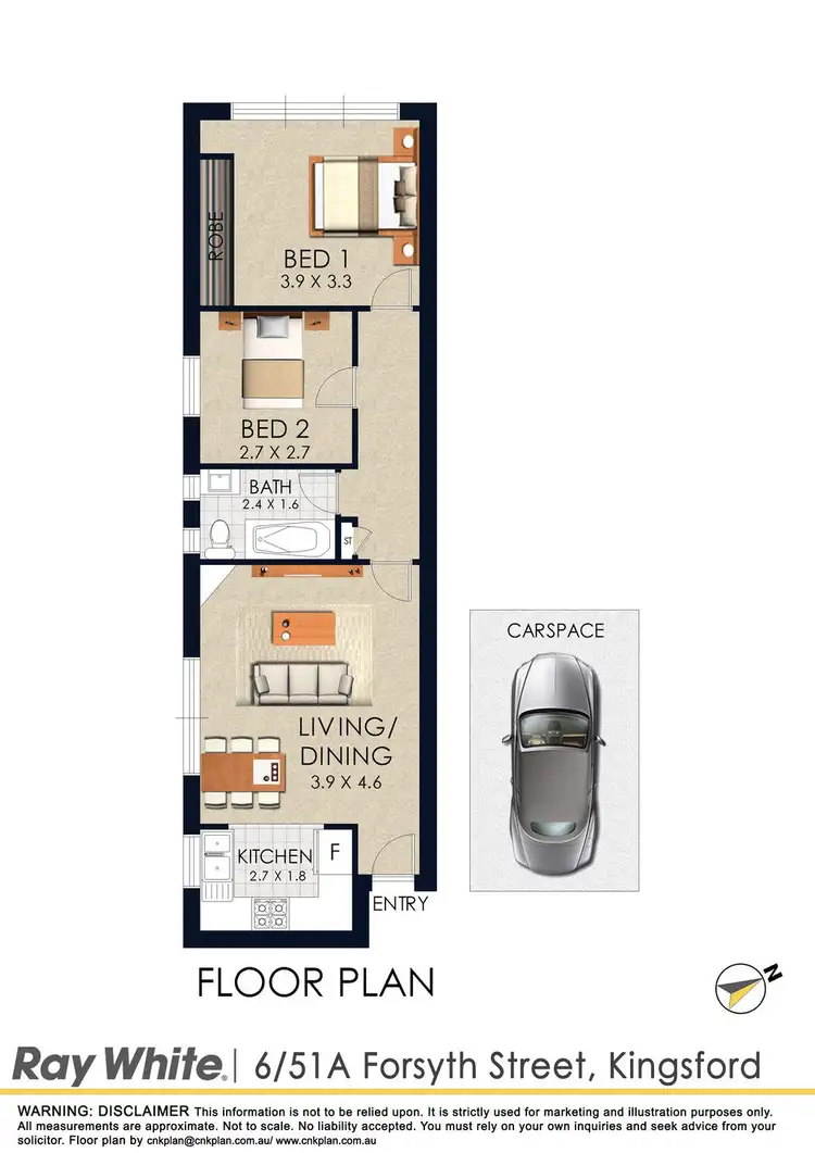 Floorplan of Homely unit listing, 6/51a Forsyth Street, Kingsford NSW 2032