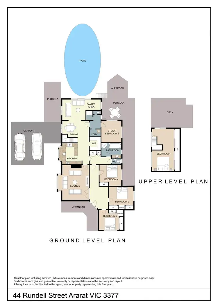 Floorplan of Homely house listing, 44 Rundell Street, Ararat VIC 3377