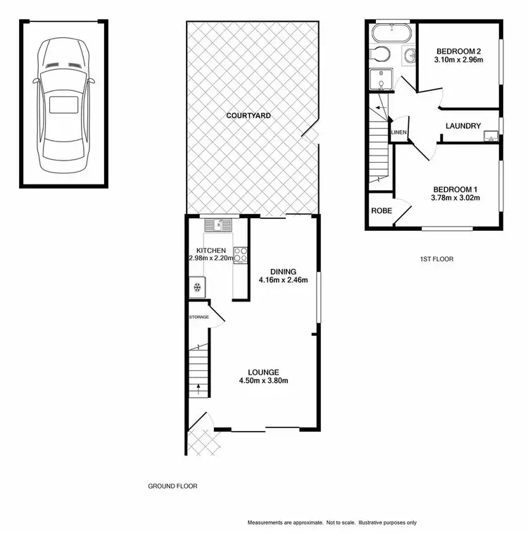 Floorplan of Homely townhouse listing, 2/19-23 First Street, Kingswood NSW 2747