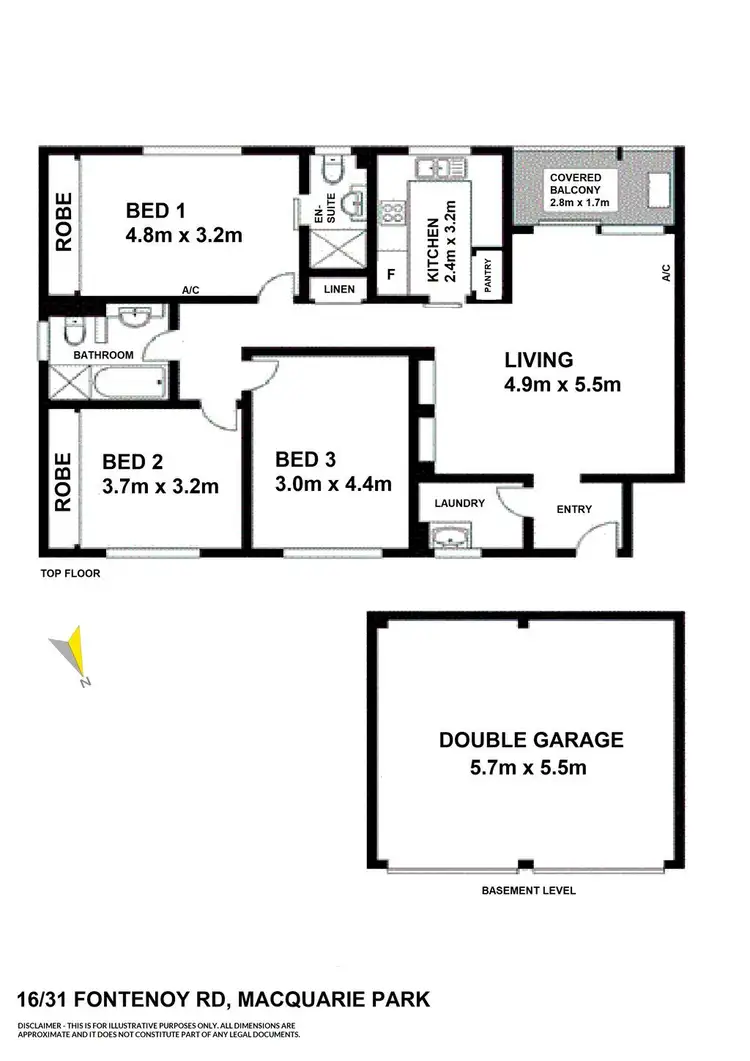 Floorplan of Homely unit listing, 16/31 Fontenoy Road, Macquarie Park NSW 2113