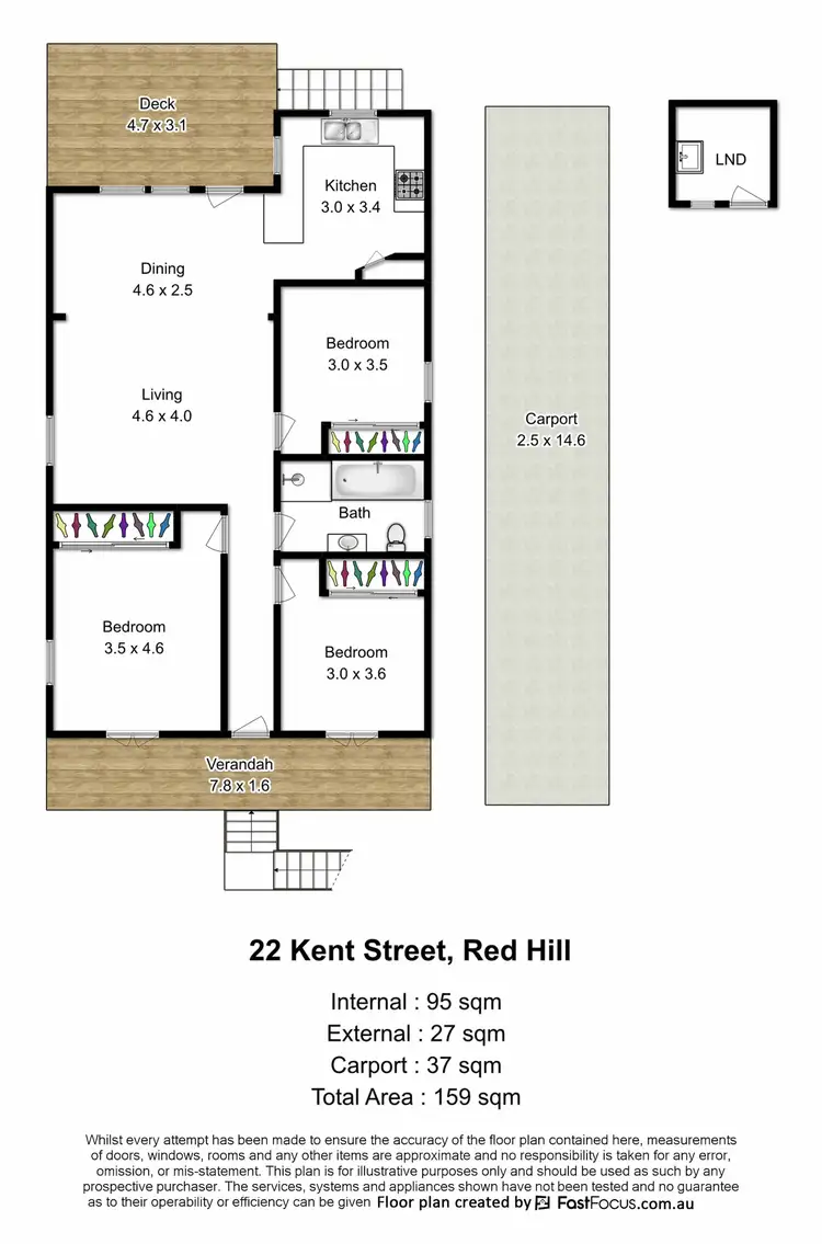 Floorplan of Homely house listing, 22 Kent Street, Red Hill QLD 4059