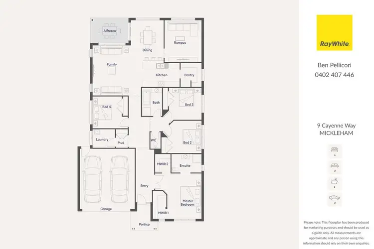 Floorplan of Homely house listing, 9 Cayenne Way, Mickleham VIC 3064