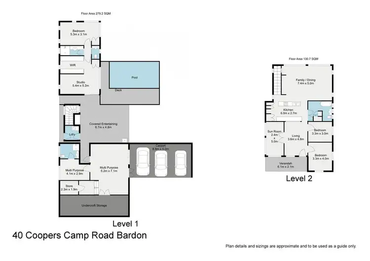 Floorplan of Homely house listing, 40 Coopers Camp Road, Bardon QLD 4065