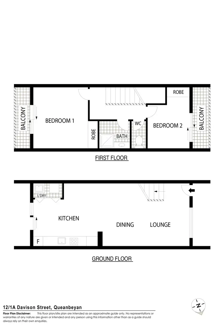 Floorplan of Homely townhouse listing, 12/1A Davison Street, Crestwood NSW 2620