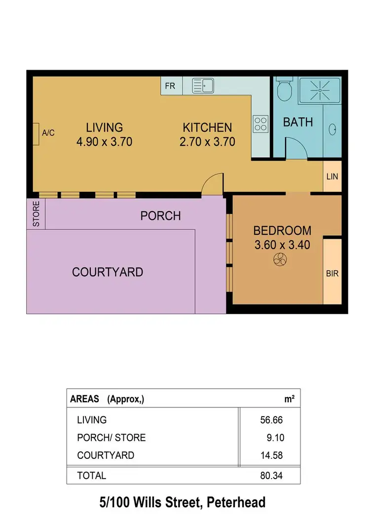 Floorplan of Homely unit listing, 5/100 Wills Street, Peterhead SA 5016