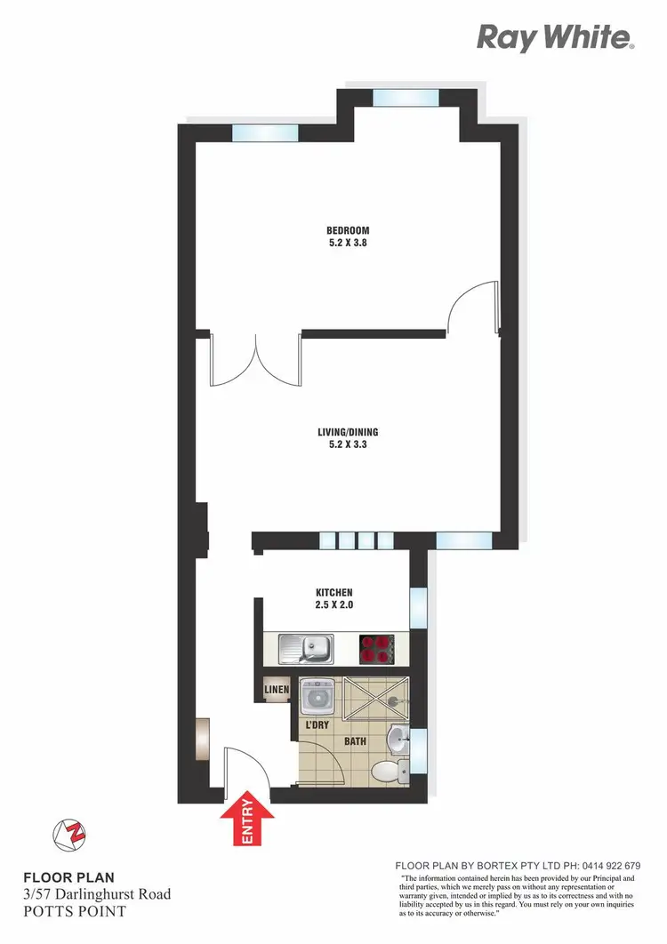 Floorplan of Homely apartment listing, 3/57 Darlinghurst Road, Potts Point NSW 2011
