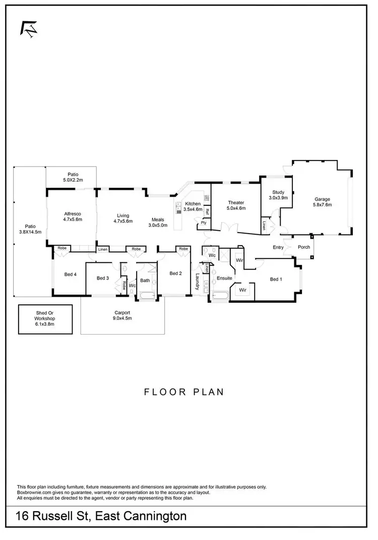 Floorplan of Homely house listing, 16 Russell Street, East Cannington WA 6107