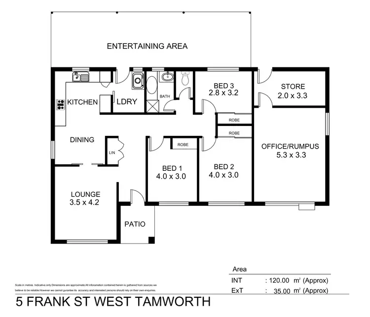 Floorplan of Homely house listing, 5 Frank Street, Tamworth NSW 2340