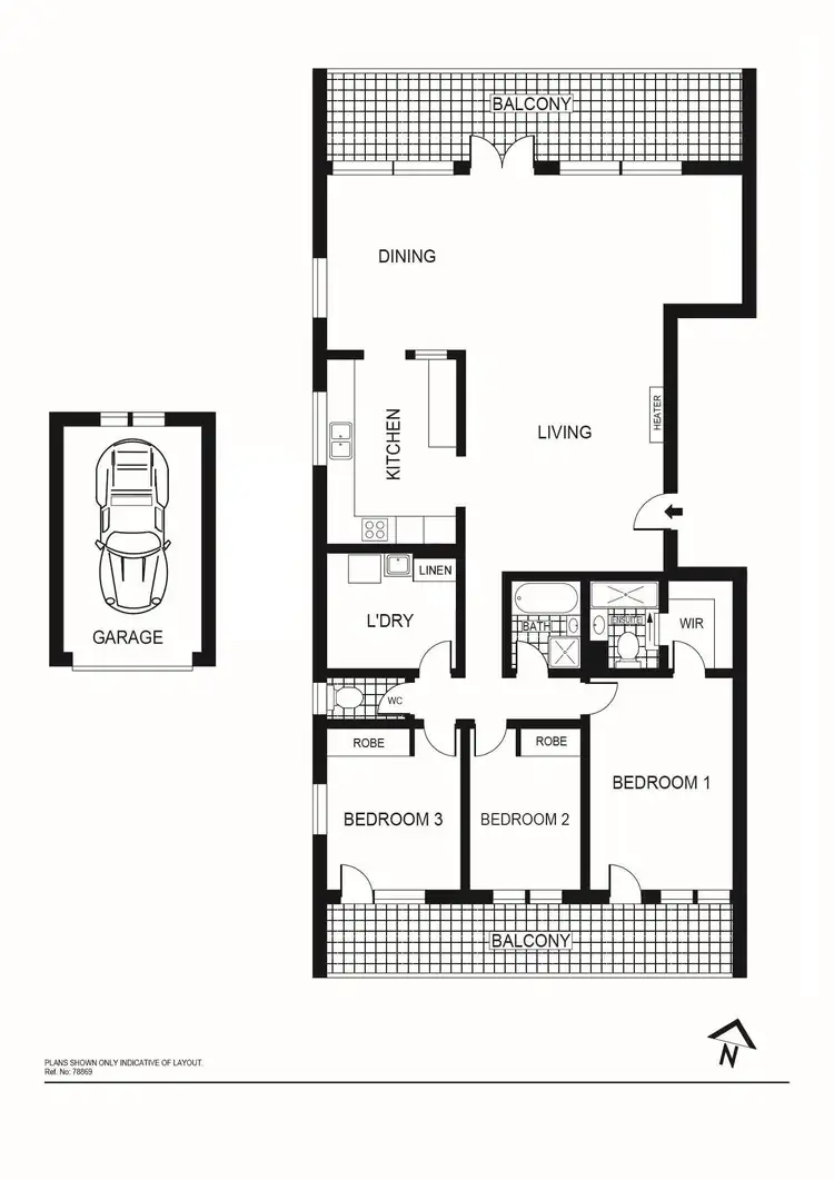 Floorplan of Homely apartment listing, 71/1 Kogarah Lane, Reid ACT 2612