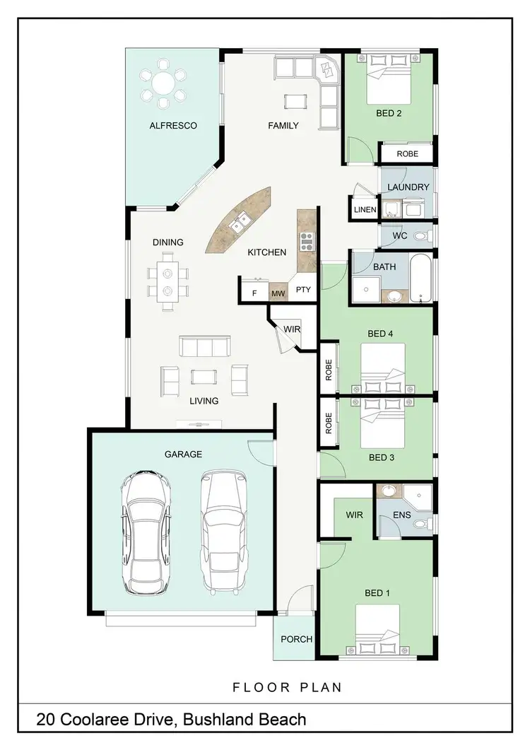 Floorplan of Homely house listing, 20 Coolaree Drive, Bushland Beach QLD 4818