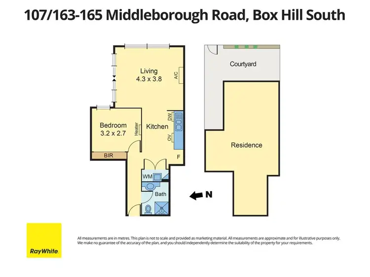 Floorplan of Homely apartment listing, 107/163-165 Middleborough Road, Box Hill South VIC 3128