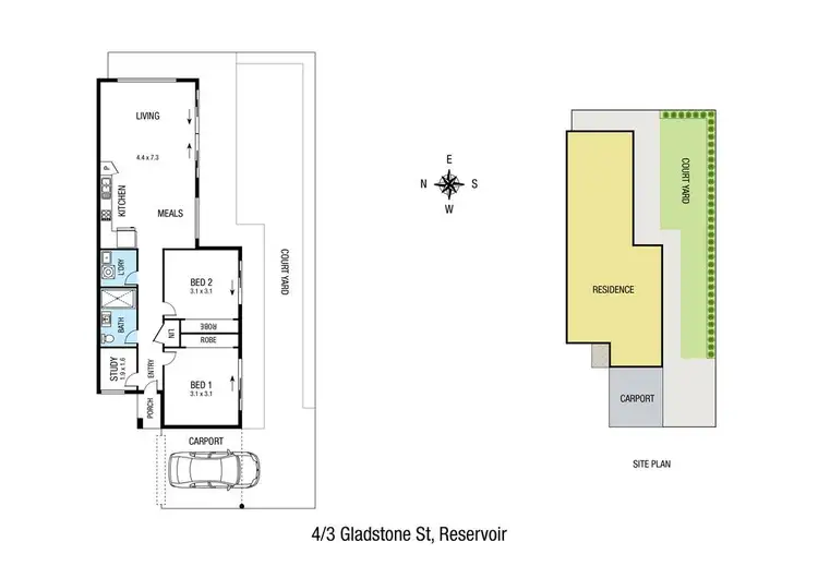 Floorplan of Homely unit listing, 4/3 Gladstone Street, Reservoir VIC 3073