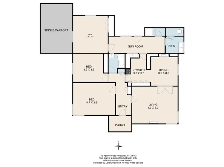 Floorplan of Homely house listing, 33 Cecil Street, Benalla VIC 3672