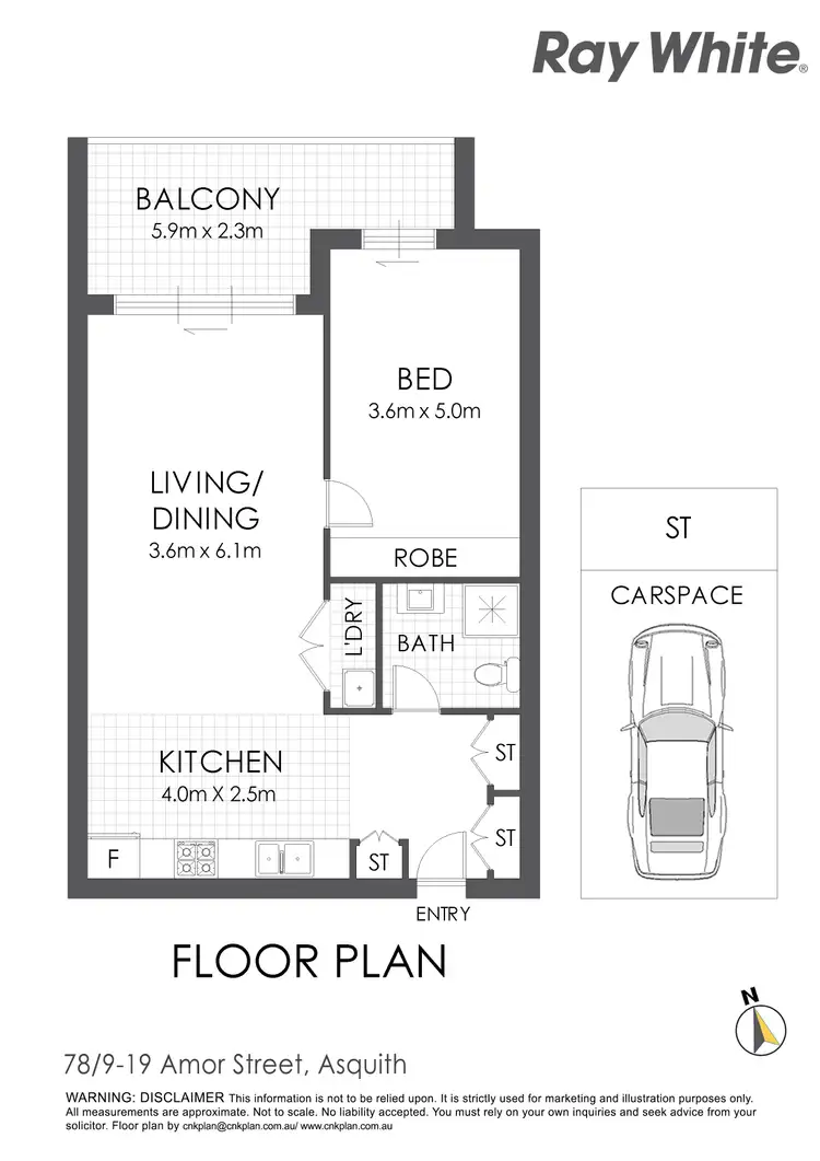 Floorplan of Homely apartment listing, 78/9-19 Amor Street, Asquith NSW 2077