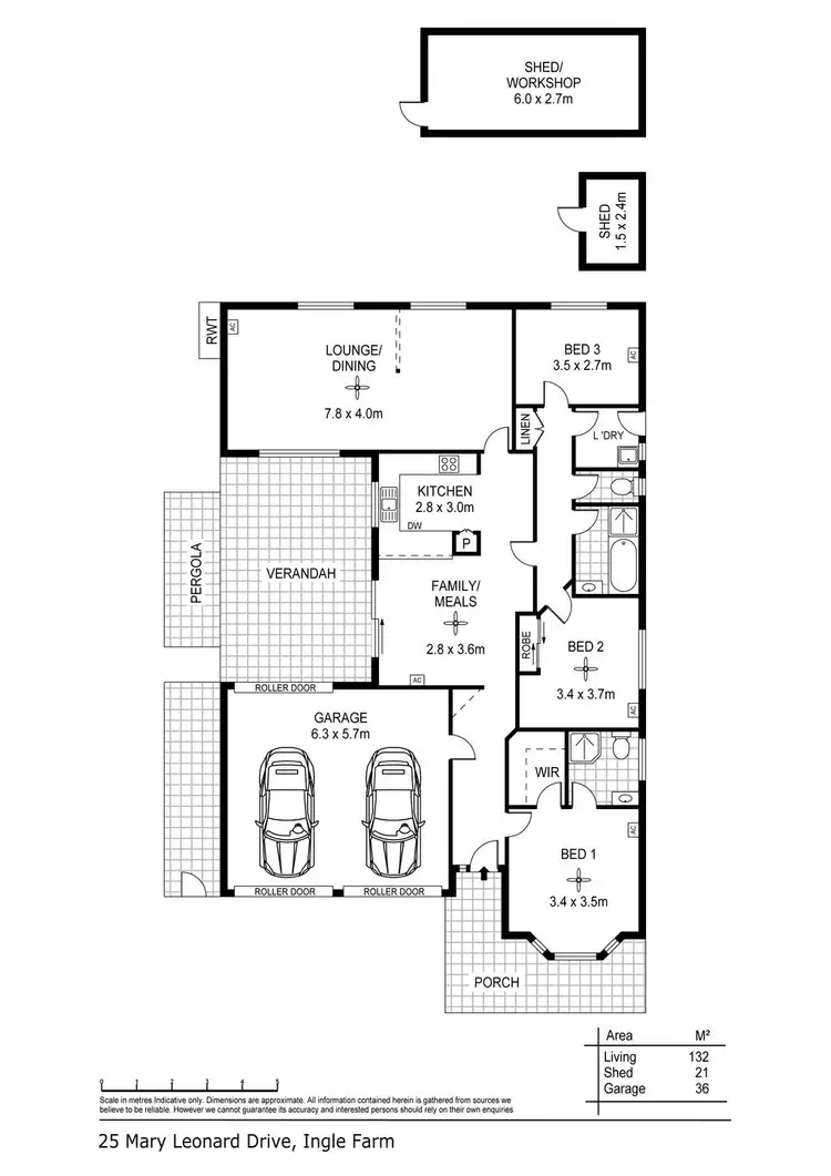 Floorplan of Homely house listing, 25 Mary Leonard Drive, Ingle Farm SA 5098