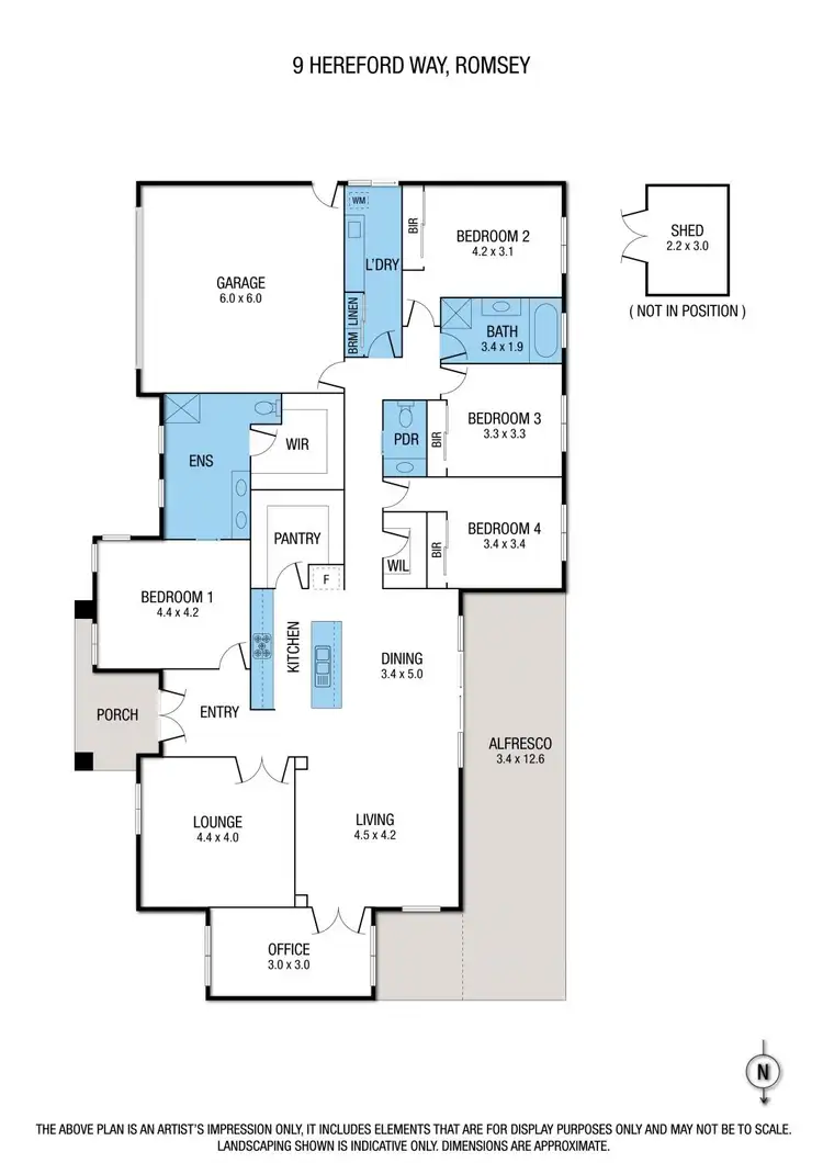 Floorplan of Homely house listing, 9 Hereford Way, Romsey VIC 3434