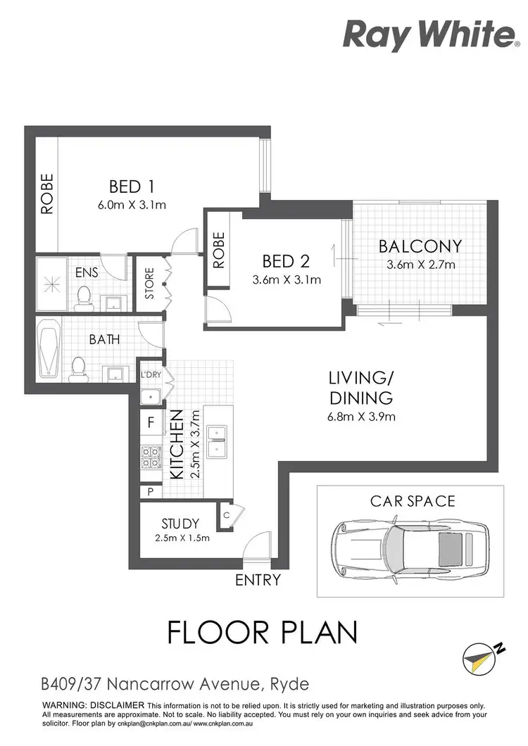 Floorplan of Homely apartment listing, B409/37 Nancarrow Avenue, Ryde NSW 2112