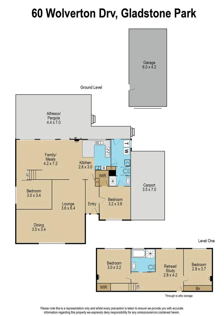 Floorplan of Homely house listing, 60 Wolverton Drive, Gladstone Park VIC 3043