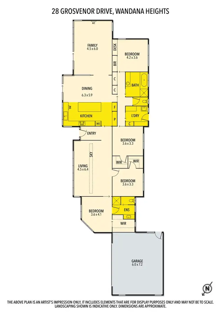 Floorplan of Homely house listing, 28 Grosvenor Drive, Wandana Heights VIC 3216