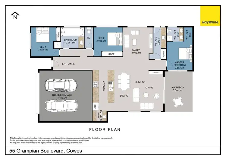 Floorplan of Homely house listing, 55 Grampian Boulevard, Cowes VIC 3922