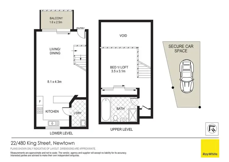 Floorplan of Homely apartment listing, 22/480 King Street, Newtown NSW 2042