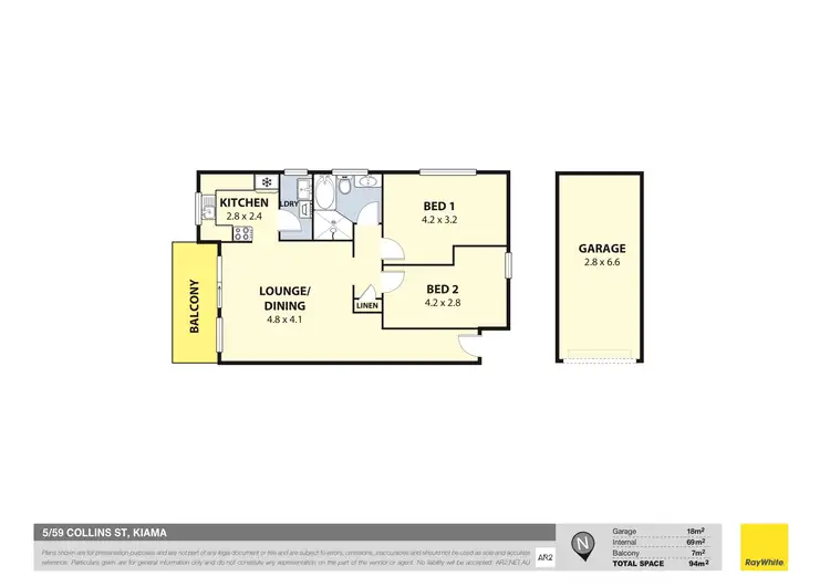 Floorplan of Homely unit listing, 5/59 Collins Street, Kiama NSW 2533