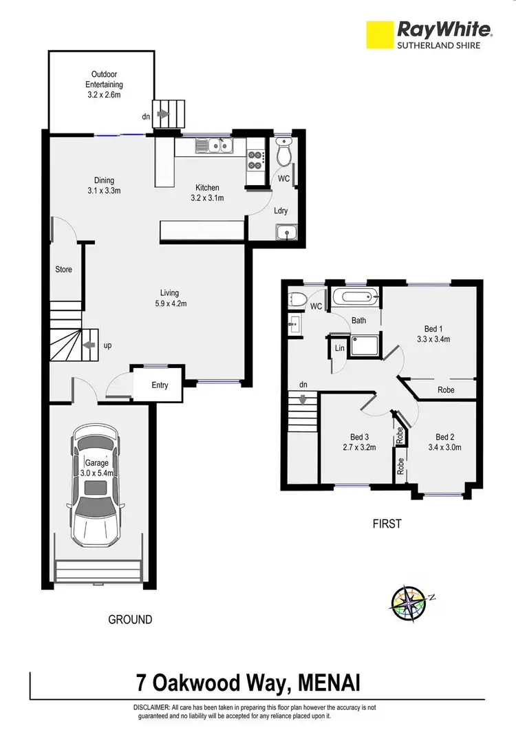 Floorplan of Homely townhouse listing, 7 Oakwood Way, Menai NSW 2234