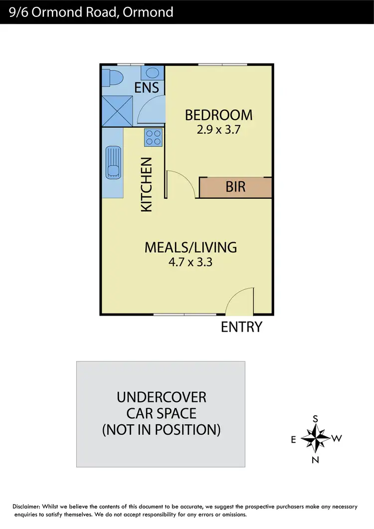 Floorplan of Homely apartment listing, 9/6 Ormond Road, Ormond VIC 3204