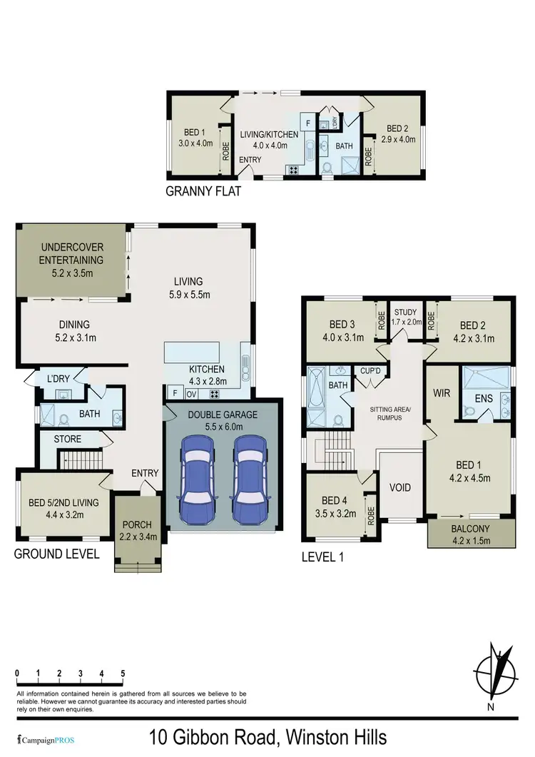 Floorplan of Homely house listing, 10 Gibbon Road, Winston Hills NSW 2153