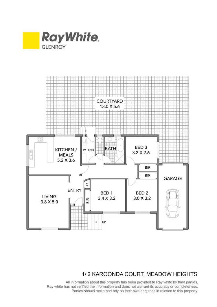 Floorplan of Homely house listing, 1/2 Karoonda Court, Meadow Heights VIC 3048