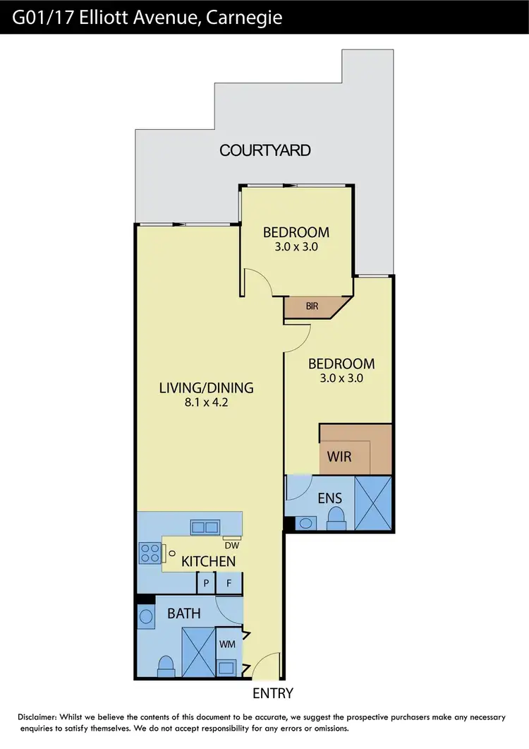 Floorplan of Homely apartment listing, G01/17 Elliott Avenue, Carnegie VIC 3163