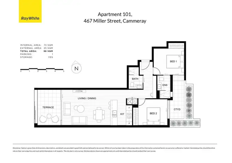 Floorplan of Homely apartment listing, 101/467 Miller Street, Cammeray NSW 2062