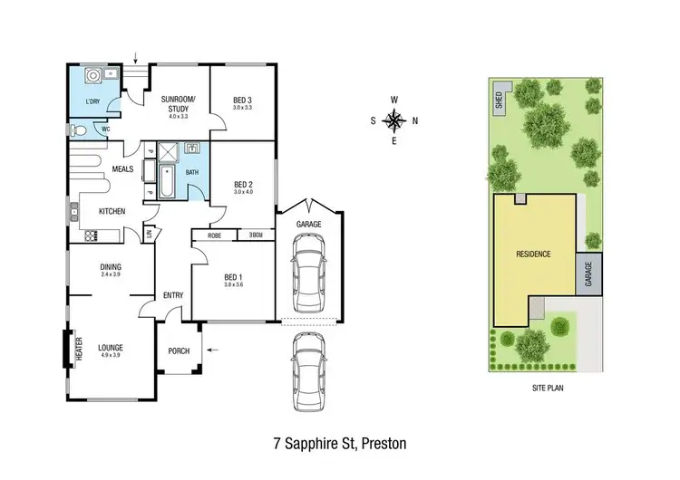 Floorplan of Homely house listing, 7 Sapphire Street, Preston VIC 3072