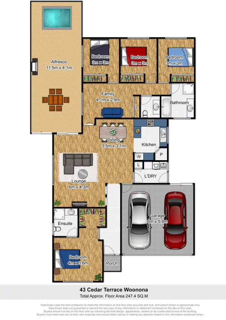 Floorplan of Homely house listing, 43 Cedar Terrace, Woonona NSW 2517