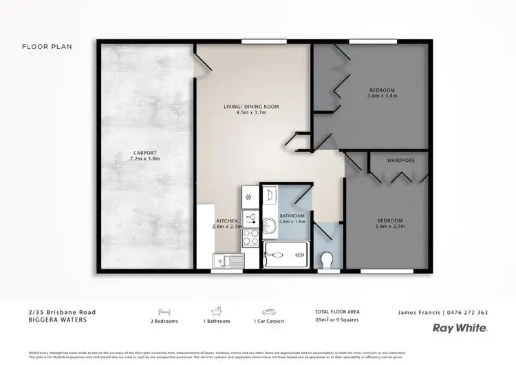 Floorplan of Homely other listing, 2/35 Brisbane Road, Biggera Waters QLD 4216