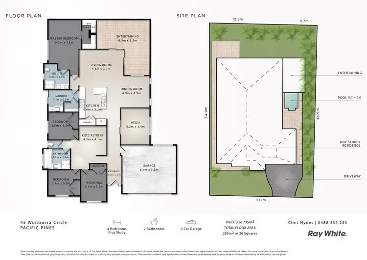 Floorplan of Homely house listing, 45 Wunburra Circle, Pacific Pines QLD 4211