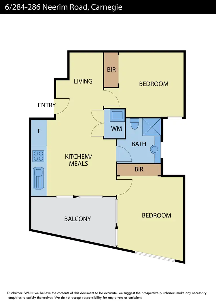 Floorplan of Homely apartment listing, 6/284-286 Neerim Road, Carnegie VIC 3163