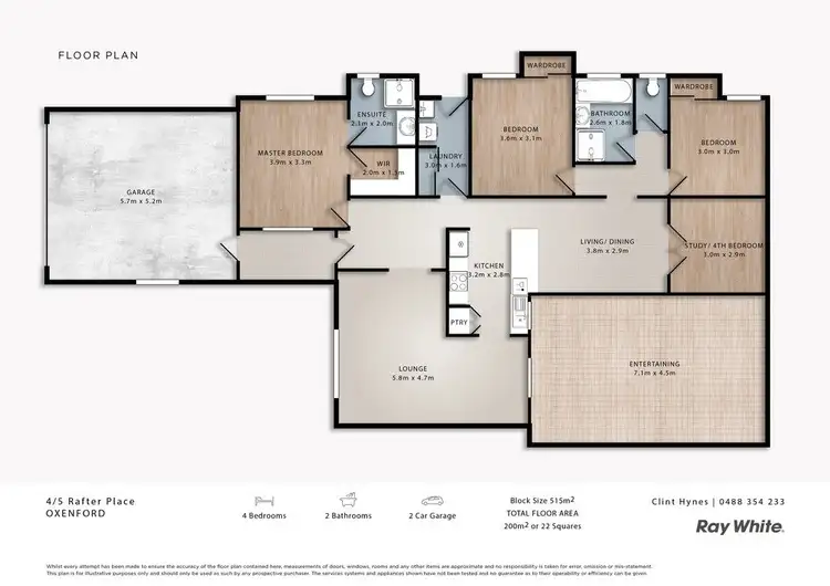 Floorplan of Homely house listing, 4/5 Rafter Place, Oxenford QLD 4210