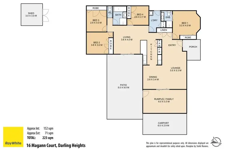 Floorplan of Homely house listing, 16 Magann Court, Darling Heights QLD 4350