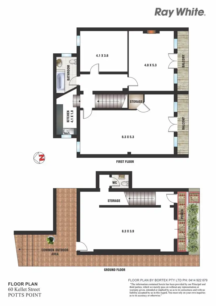 Floorplan of Homely terrace listing, 60 Kellett Street, Potts Point NSW 2011