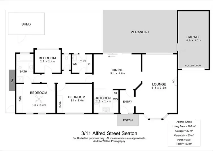 Floorplan of Homely house listing, 3/11 Alfred Avenue, Seaton SA 5023