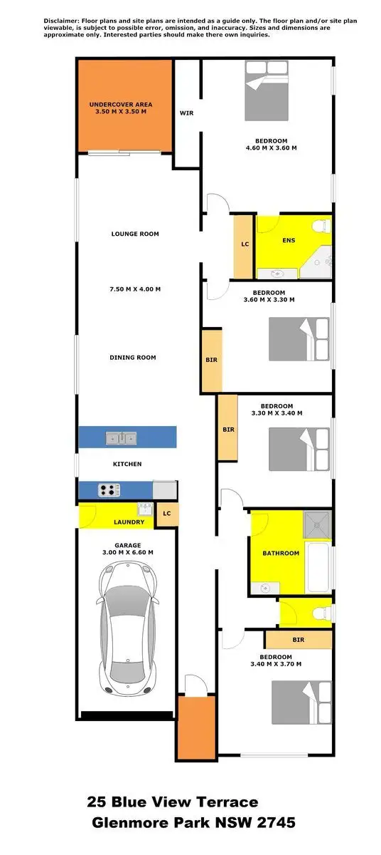 Floorplan of Homely house listing, 25 Blue View Terrace, Glenmore Park NSW 2745