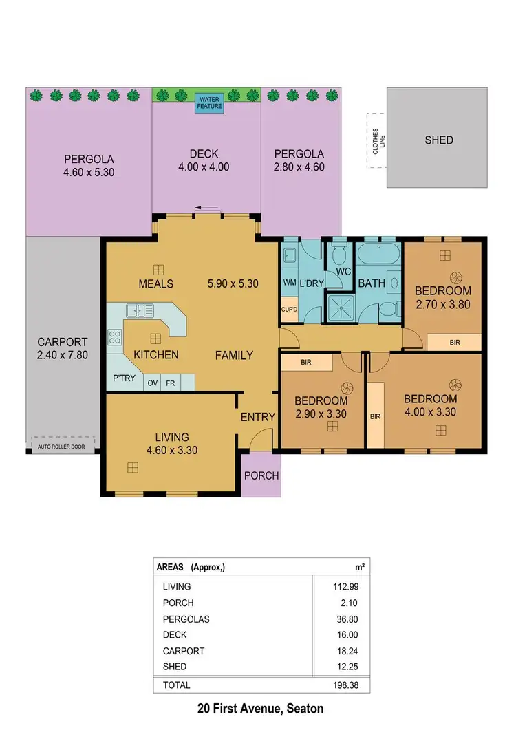 Floorplan of Homely house listing, 20 First Avenue, Seaton SA 5023