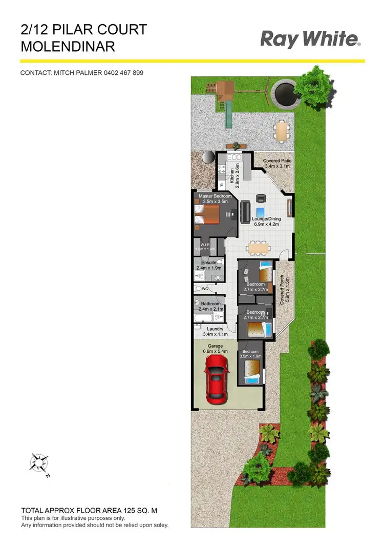 Floorplan of Homely townhouse listing, 2/12 Pilar Court, Molendinar QLD 4214